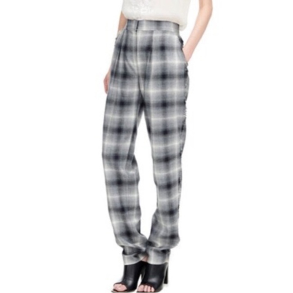 REBECCA TAYLOR Plaid Viscose /Wool Pants sz 4